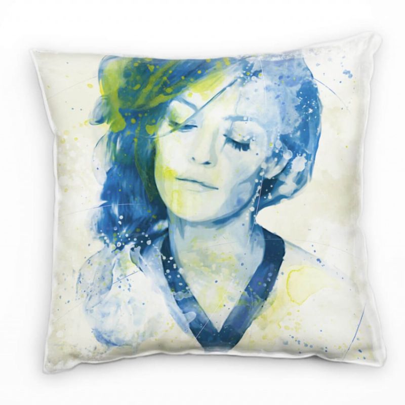 Vanessa Paradis Deko Kissen Bezug 40x40cm für Couch Sofa Lounge Zierkissen