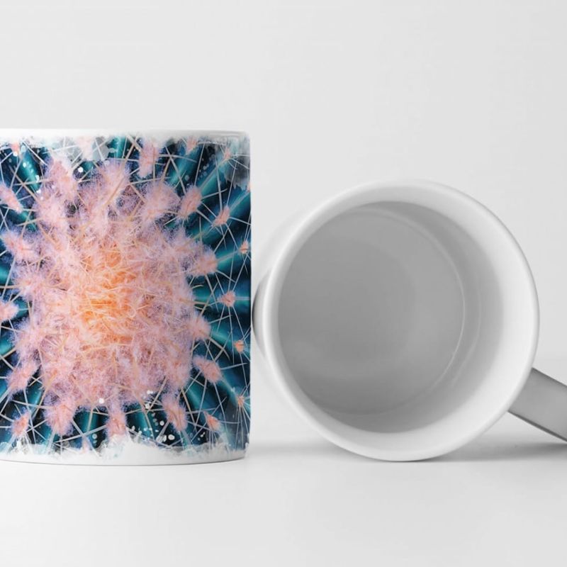 Tasse Geschenk Naturfotografie – Runder Kaktus mit Stacheln