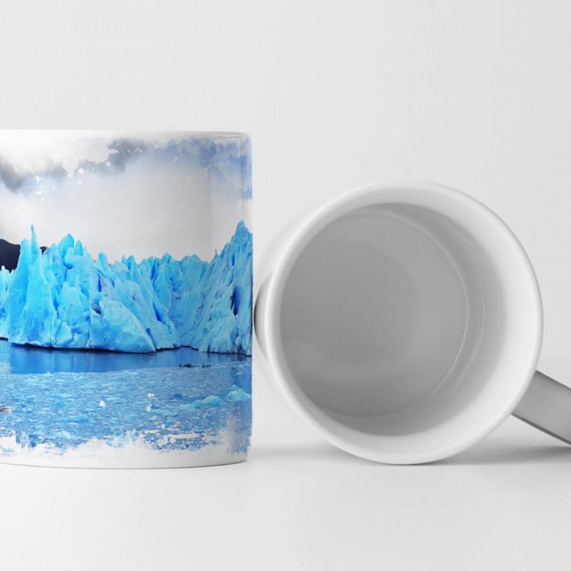 Tasse Geschenk Landschaftsfotografie – Gletscher am See Pantagonien Chile