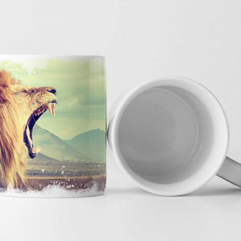 Tasse Geschenk Tierfotografie – Wilder afrikanischer Löwe Kenia