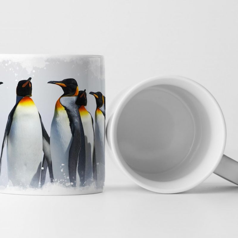 Tasse Geschenk Tierfotografie  – Pinguine auf dem Eis