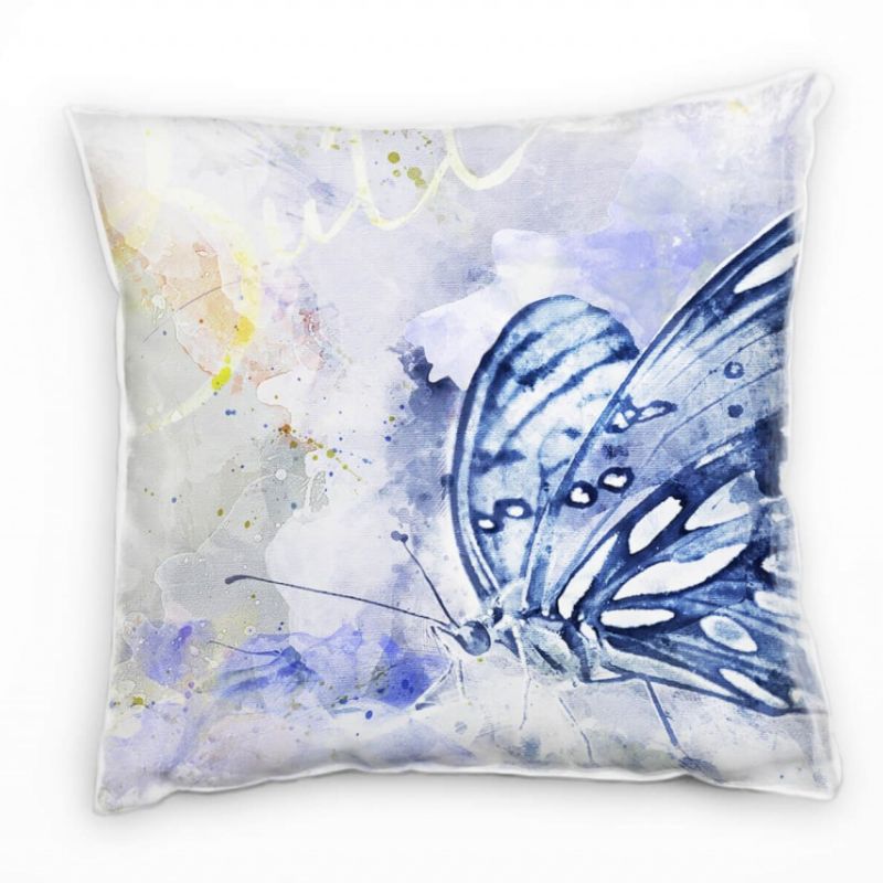 Butterfly Deko Kissen Bezug 40x40cm für Couch Sofa Lounge Zierkissen