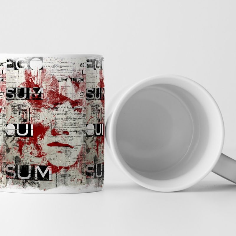 EAU ZONE Designtasse Kunstwerk EGO SUM QUI SUM