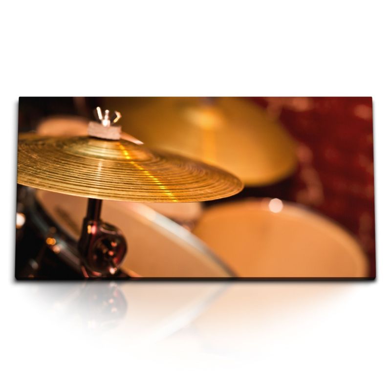 Kunstdruck Bilder 120x60cm Schlagzeug Drums Bar Musik Band