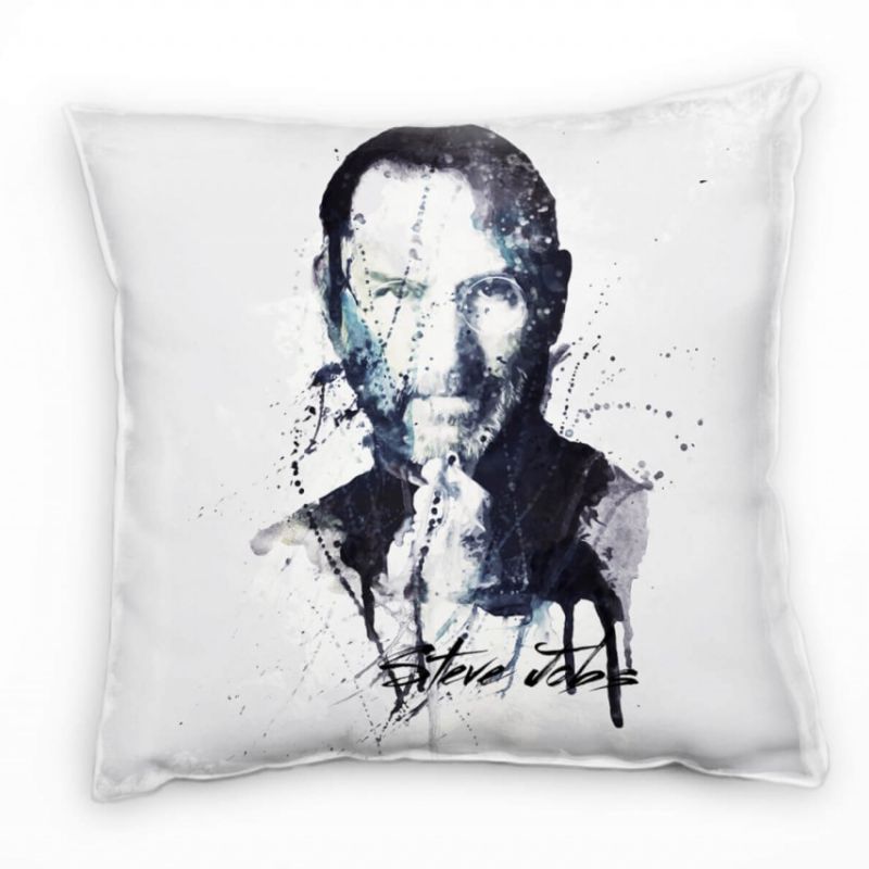 Steve Jobs Deko Kissen Bezug 40x40cm für Couch Sofa Lounge Zierkissen