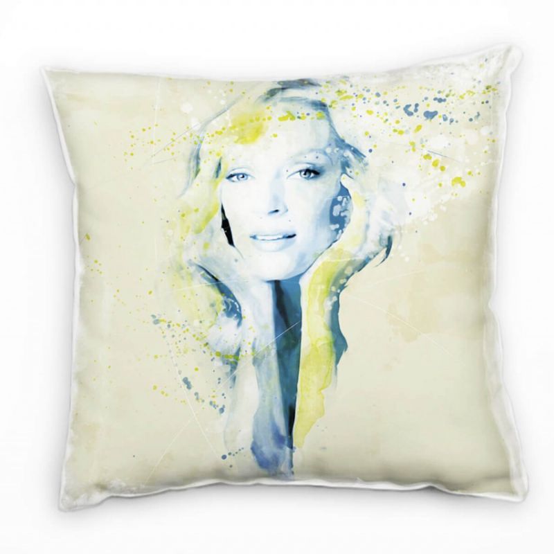 Uma Thurman III Deko Kissen Bezug 40x40cm für Couch Sofa Lounge Zierkissen