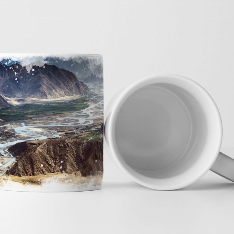 Tasse Geschenk Landschaftsfotografie – Tibetische Berglandschaft