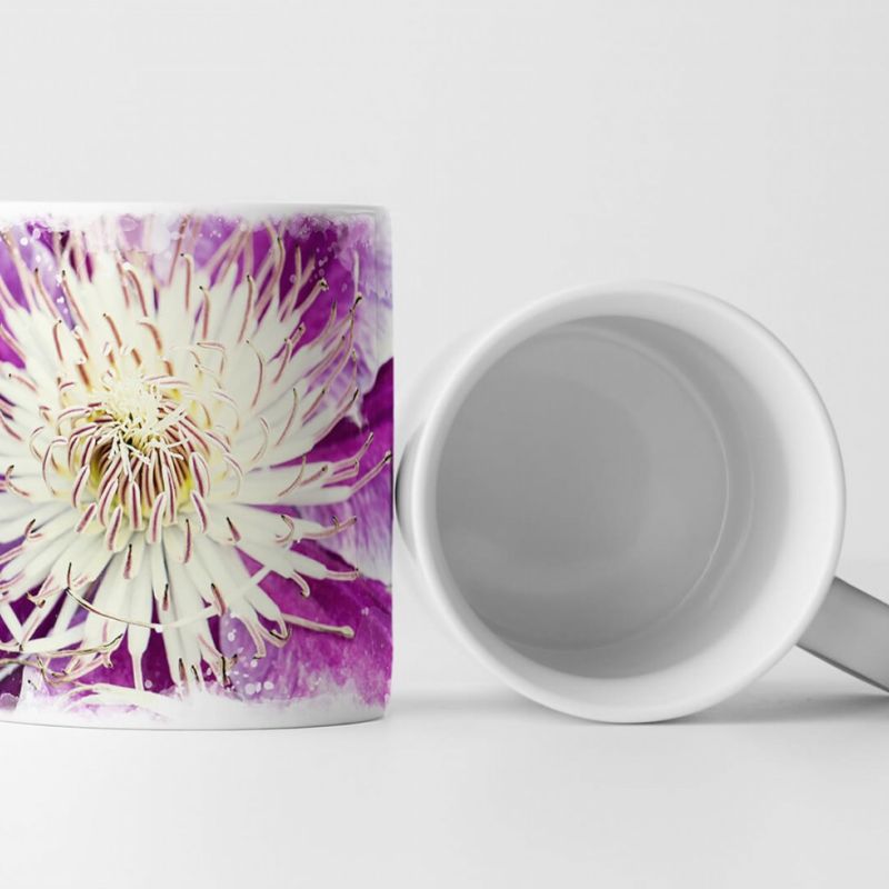 Tasse Geschenk Naturfotografie – Makroaufnahme einer einzigartigen Blüte