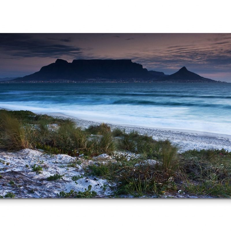 120x80cm Wandbild Kapstadt Strand Meer Morgengrauen