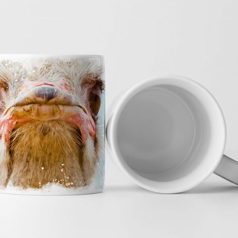 Tasse Geschenk Tierfotografie – Straußenkopf