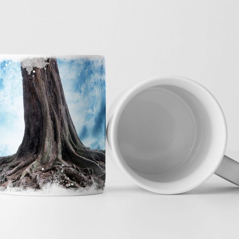 Tasse Geschenk Künstlerische Fotografie – Wurzeln eines alten Baumes