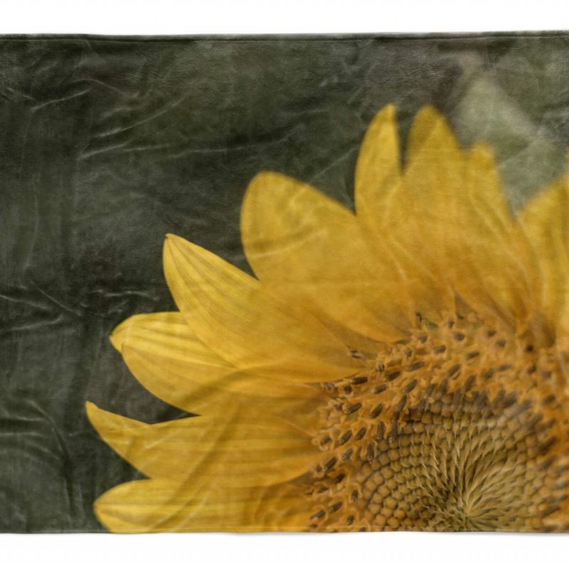 Handtuch Strandhandtuch Saunatuch Kuscheldecke  mit Fotomotiv Sonnenblume Fotoku