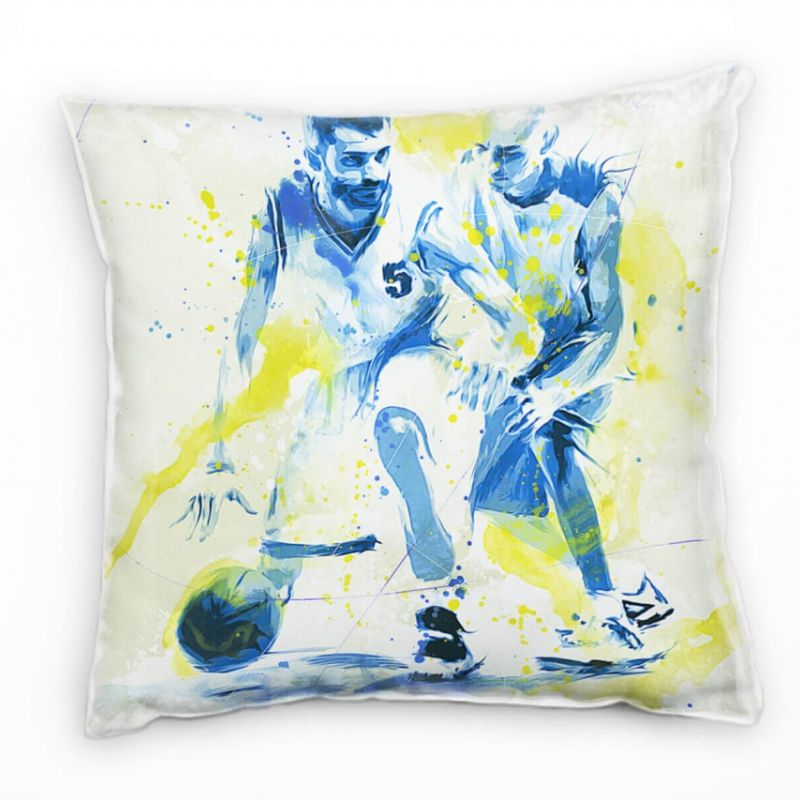 Basketball I Deko Kissen Bezug 40x40cm für Couch Sofa Lounge Zierkissen