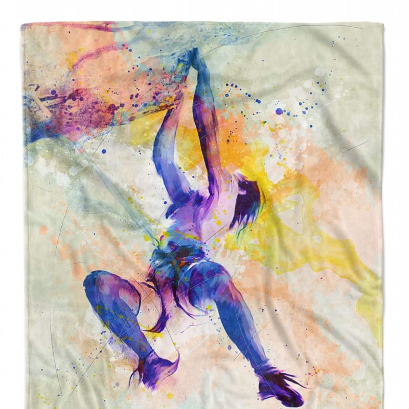 SplashArt Sport Handtuch Strandhandtuch Saunatuch Kuscheldecke Kunstvoll Klettern I Sport