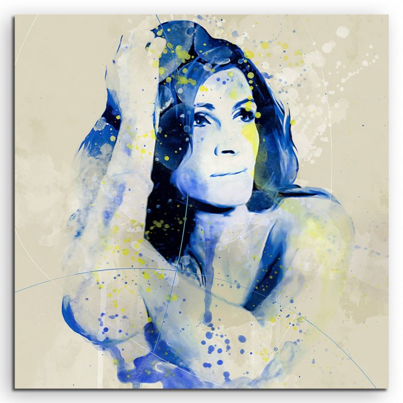 Julia Roberts Aqua 60x60cm Wandbild Aquarell Art