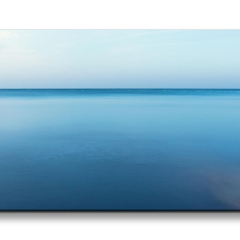 Leinwandbild 120x60cm Meer Horizont Minimal Einfach Schlicht Friedlich Still