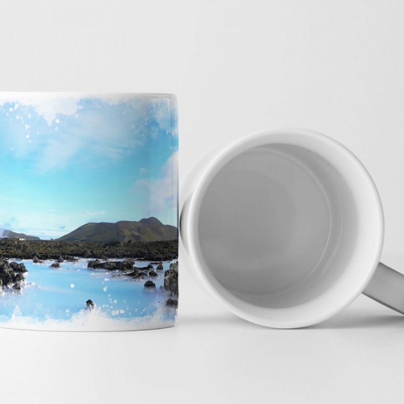 Tasse Geschenk Landschaftsfotografie – Blaue Lagune Reykjavik Island