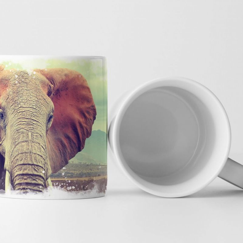 Tasse Geschenk Tierfotografie – Wilder afrikanischer Elefant Kenia