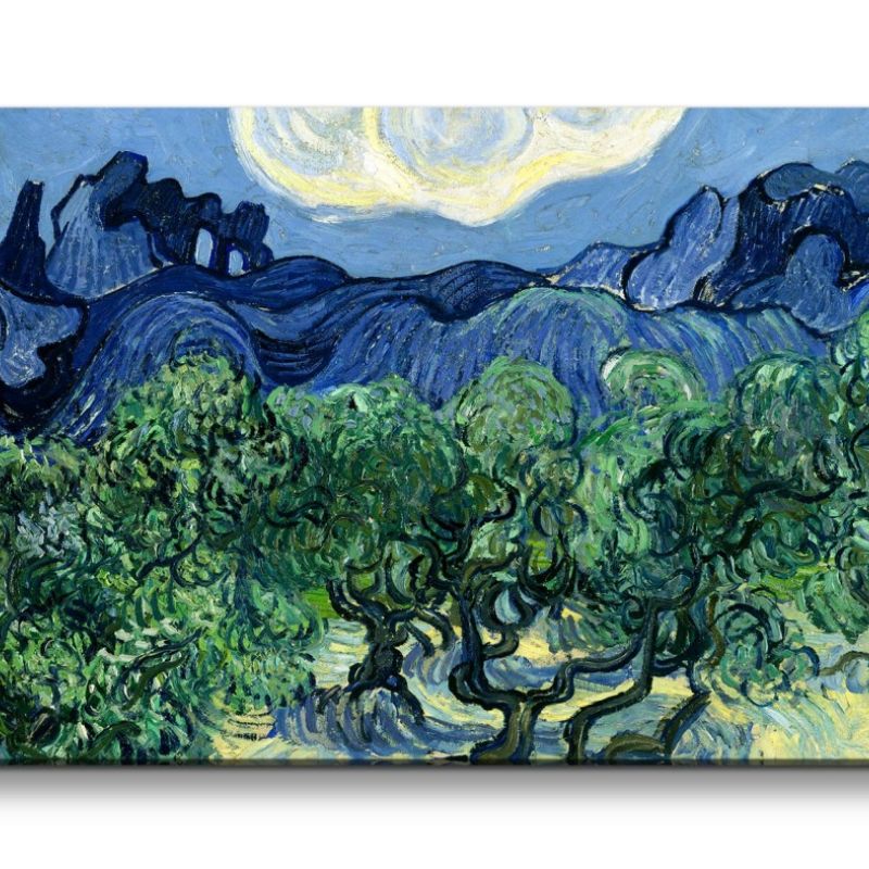 Remaster 120x60cm Vincent van Gogh’s Olive Trees Farbenfroh Impressionismus zeitlose Kunst Altmeiste