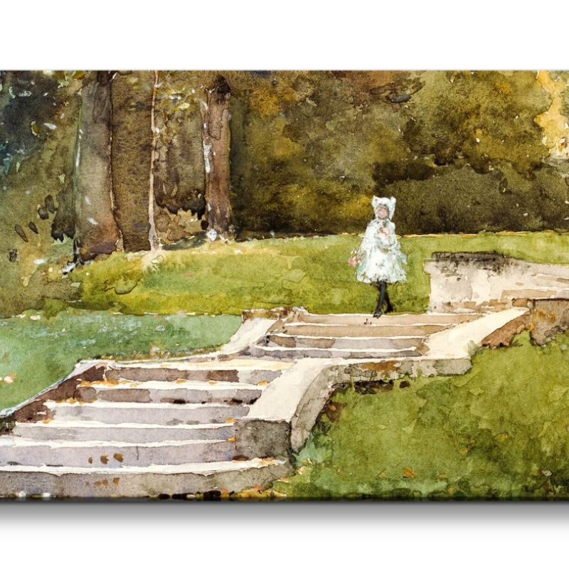 Remaster 120x60cm Frederick Childe Hassam berühmtes Wandbild Saint-Cloud wunderschön Grün Park