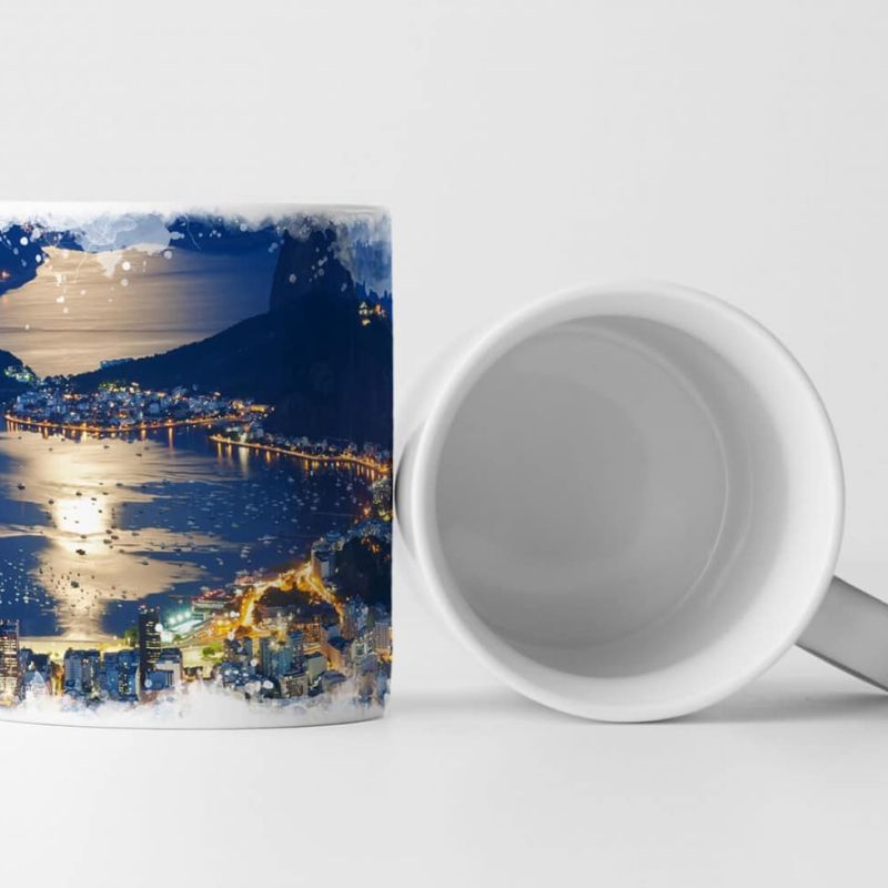 Tasse Geschenk Landschaftsfotografie – Sugar Loaf und Botafogo Rio de Janeiro