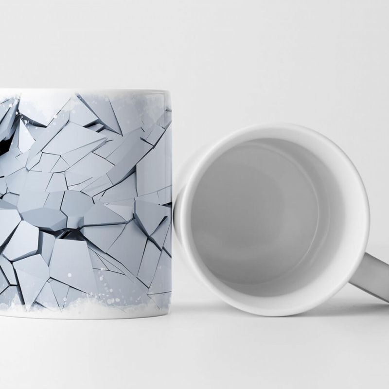 Tasse Geschenk Abstraktes Bild – zerstörte Wand