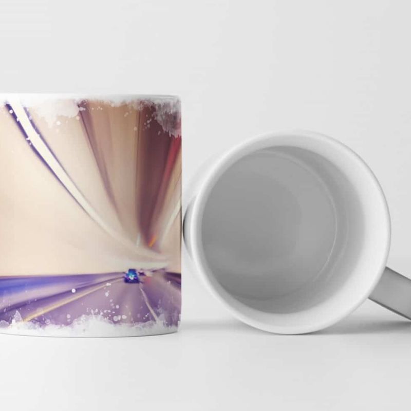 Tasse Geschenk  Fotografie – Bewegungsunschärfe Straße Auto