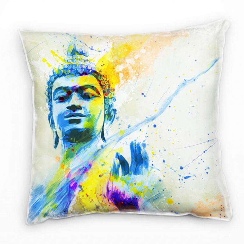 Buddha II Deko Kissen Bezug 40x40cm für Couch Sofa Lounge Zierkissen