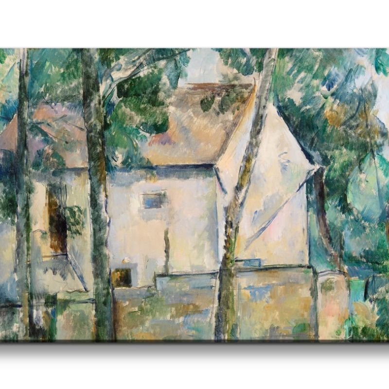 Remaster 120x60cm Paul Cézanne weltberühmtes Wandbild House and Trees Wunderschön