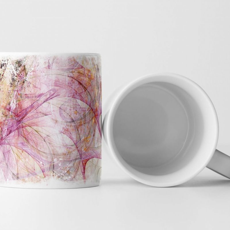 Tasse Geschenk Abstraktion rosa und pinkfarbenes Muster