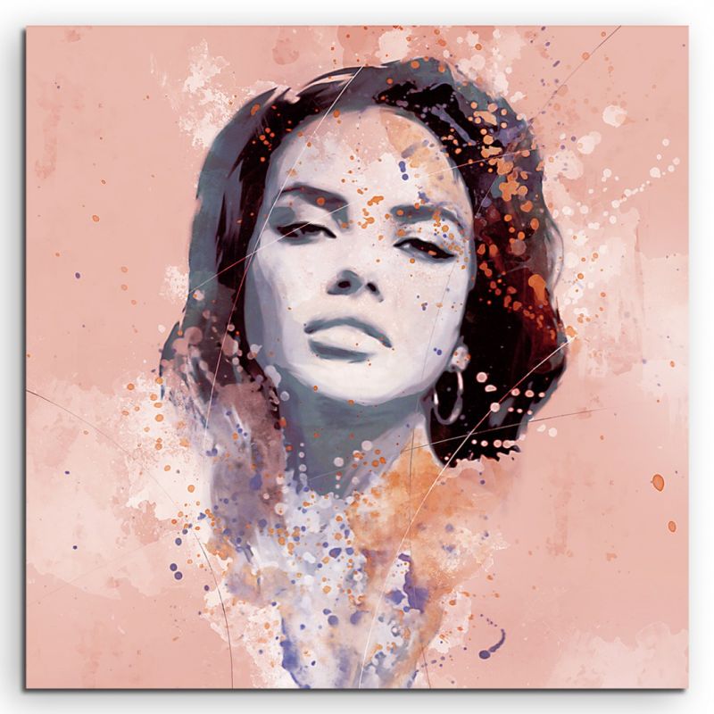 Adriana Lima II Aqua 60x60cm Wandbild Aquarell Art