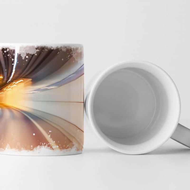 Tasse Geschenk Urbane Fotografie – Abstrakter Autobahntunnel