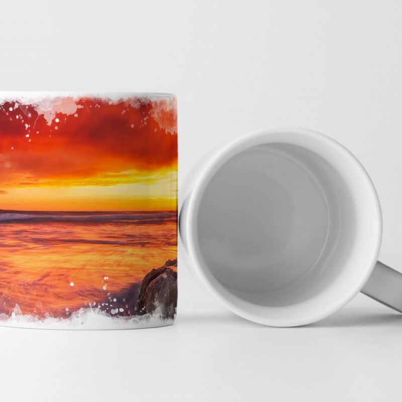 Tasse Geschenk Naturfotografie – Dramatischer Sonnenuntergang