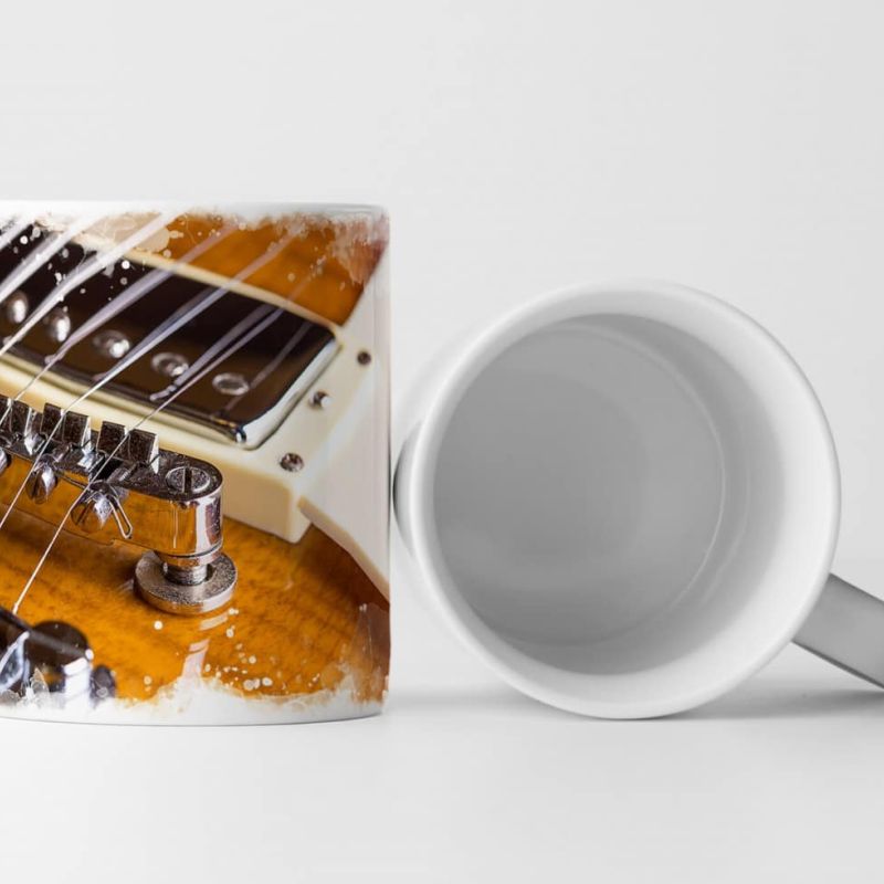 Tasse Geschenk Fotografie – Gitarre Bridge