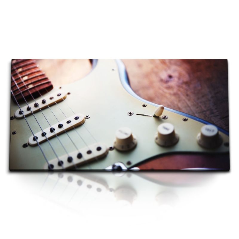 Kunstdruck Bilder 120x60cm E–Gitarre Gitarre Rock Musik Fotokunst