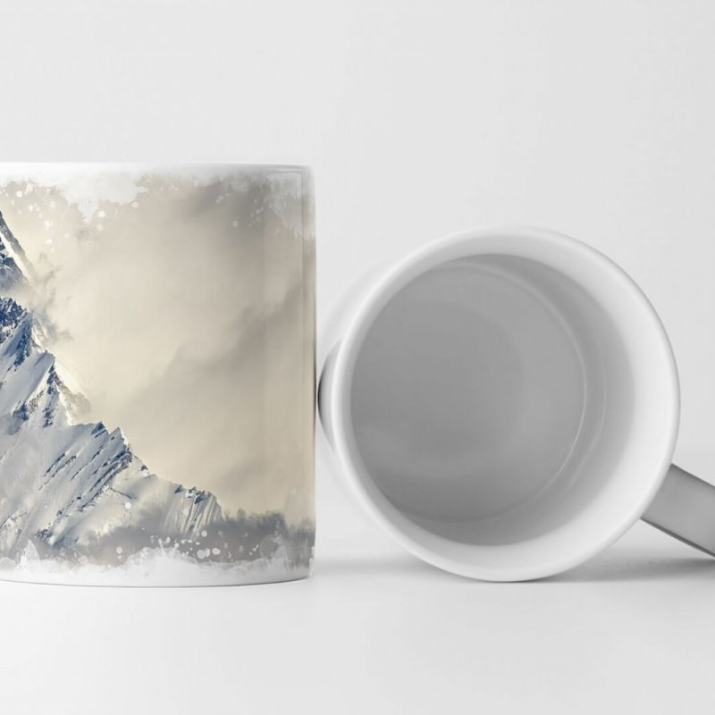 Tasse Geschenk Landschaftsfotografie – Gebirge in Wolken