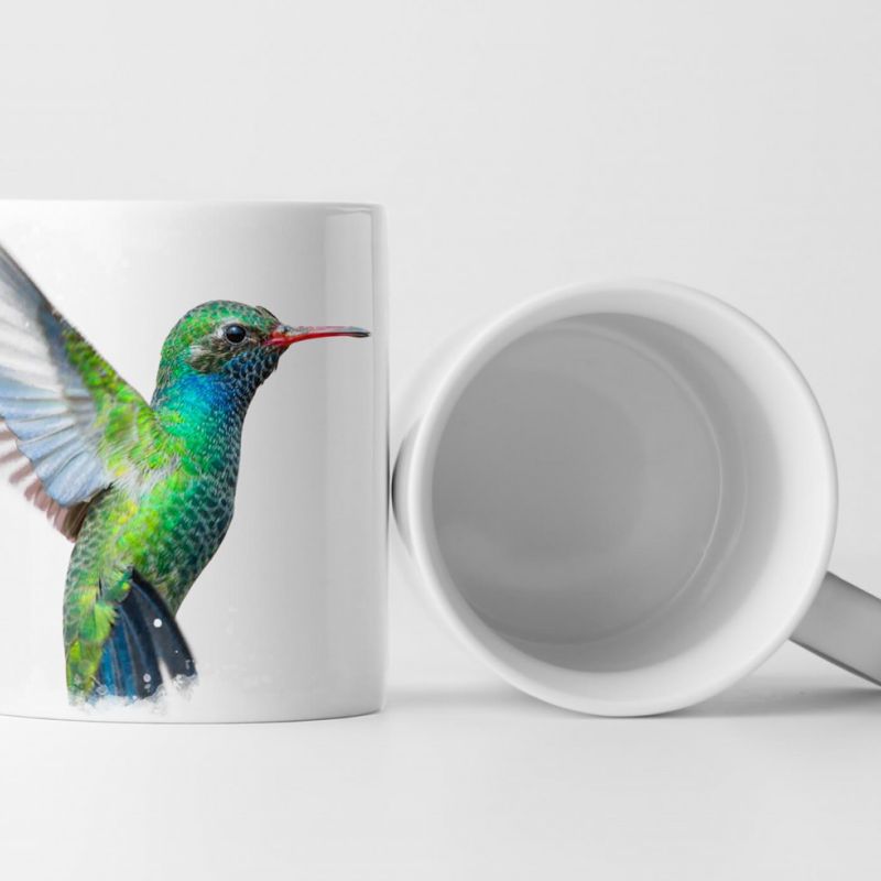 Tasse Geschenk Kolibri – Fotografie weißer Hintergrund