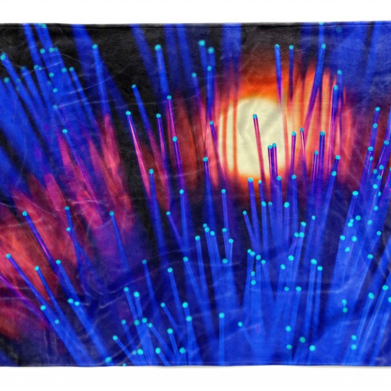 Handtuch Strandhandtuch Saunatuch Kuscheldecke mit Fotomotiv Blau 3d Kunst Auffallend