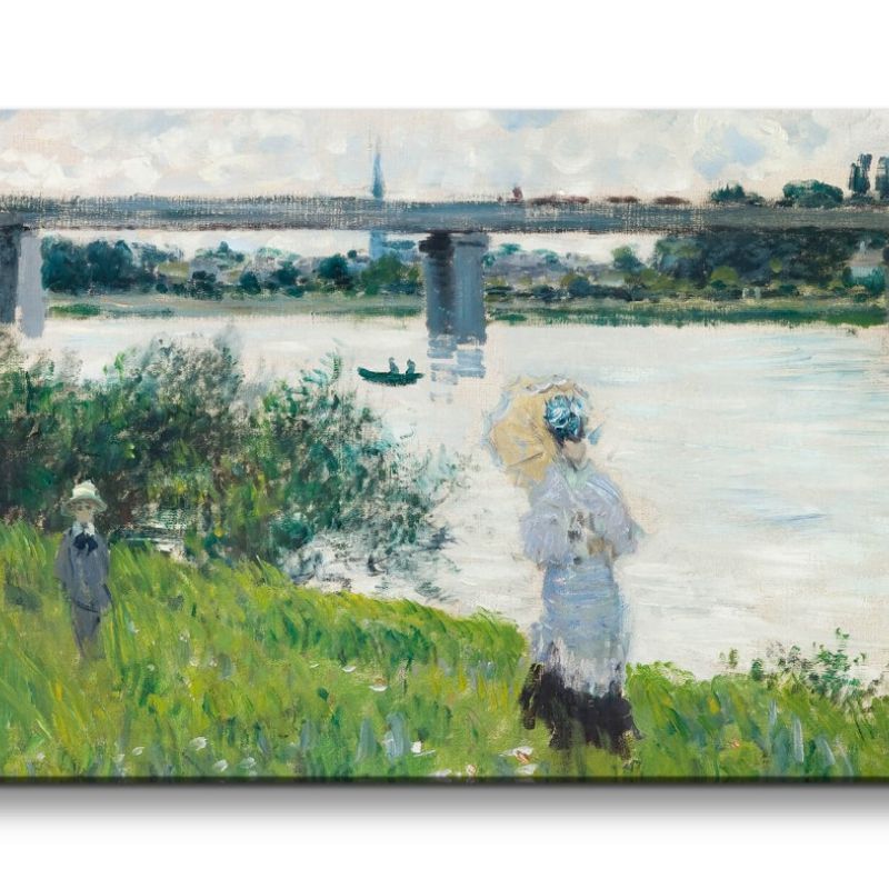 Remaster 120x60cm Claude Monet Impressionismus weltberühmtes Wandbild The Promenade with the Railroa