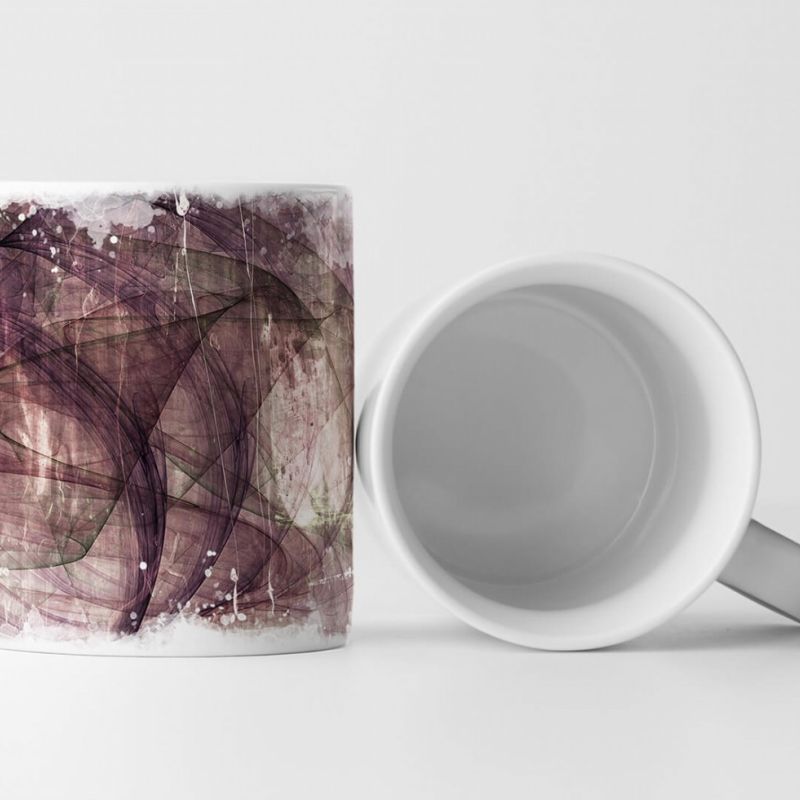 Tasse Geschenk Lichtgrüne Muster, paisleyähnlich