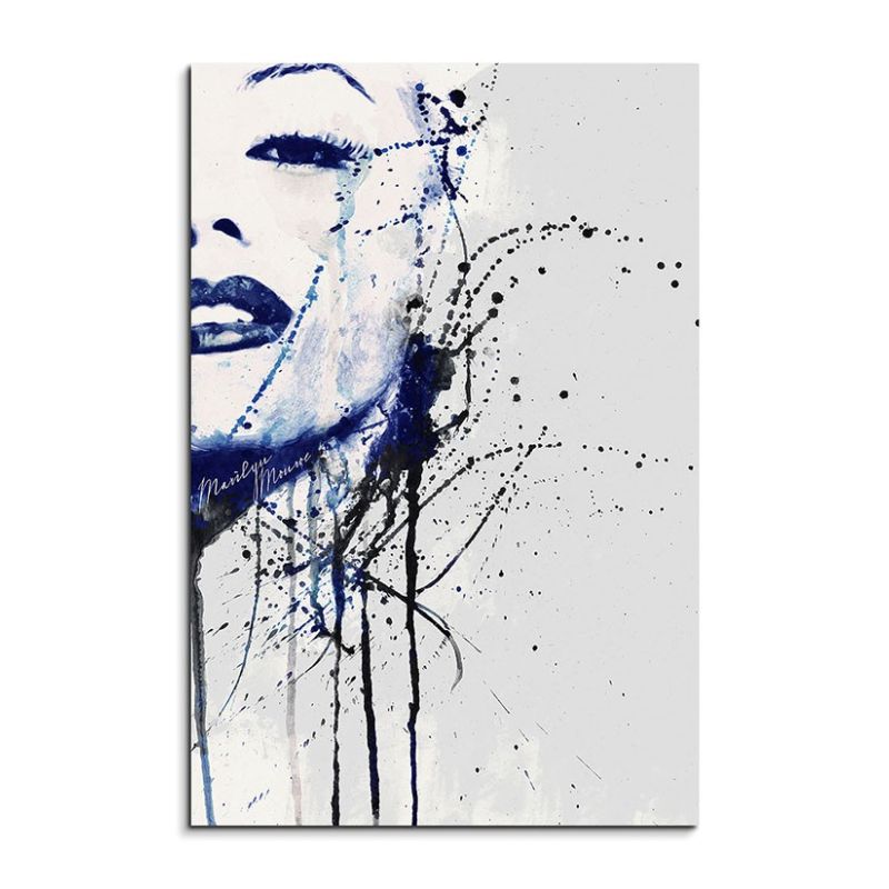 Marilyn Monroe IV 90x60cm Keilrahmenbild Kunstbild  Aquarell Art Wandbild auf Leinwand fertig gerahm