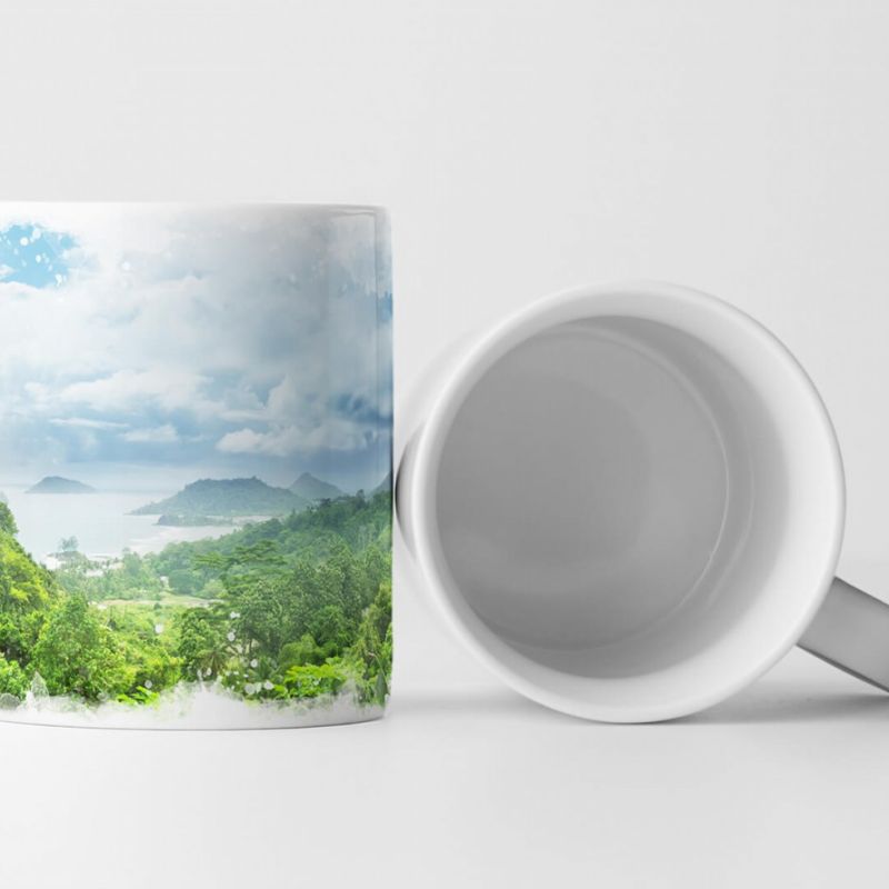 Tasse Geschenk Landschaftsfotografie – Dschungel auf den Seychellen Inseln