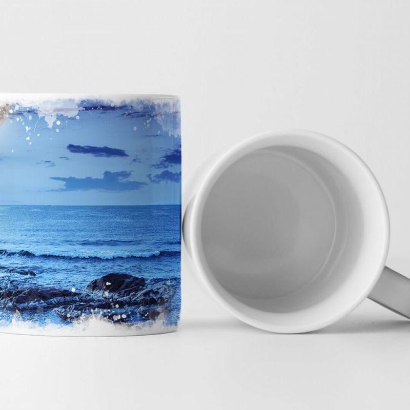 Tasse Geschenk Fotocollage – Vollmondnacht im Felsenmeer