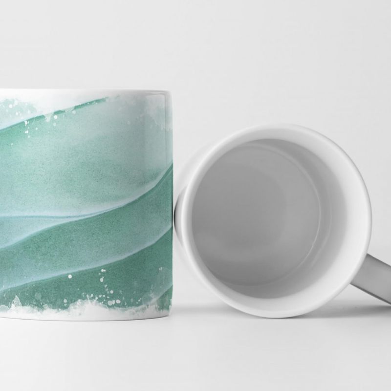 Tasse Geschenk Farbenbild- türkis expressiv