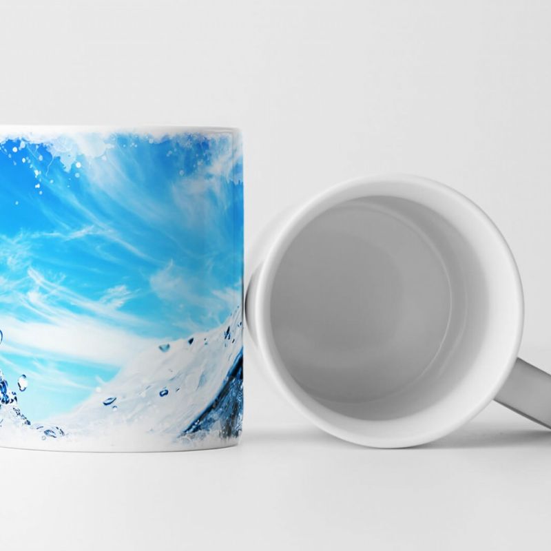 Tasse Geschenk Künstlerische Fotografie – Luftblasen im Wasser am Himmel