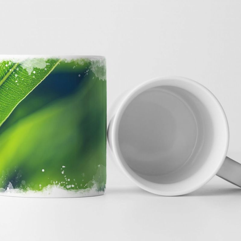 Tasse Geschenk Naturfotografie – Grüne Pflanzen Hintergrund