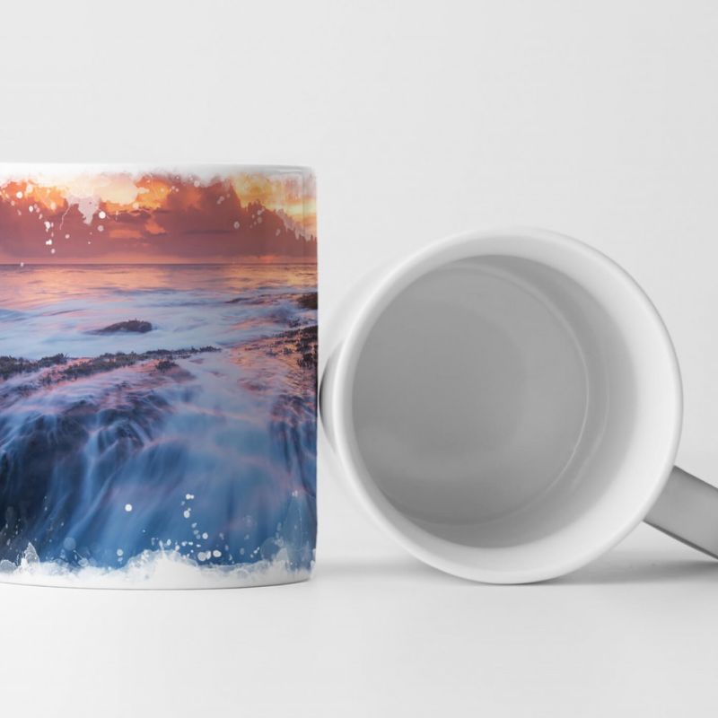 Tasse Geschenk Naturfotografie – Wellen am Strand