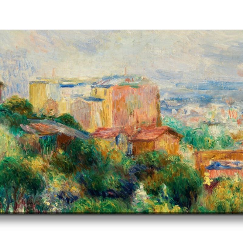 Remaster 120x60cm Pierre-Auguste Renoir weltberühmtes Wandbild Impressionismus View From Montmartre