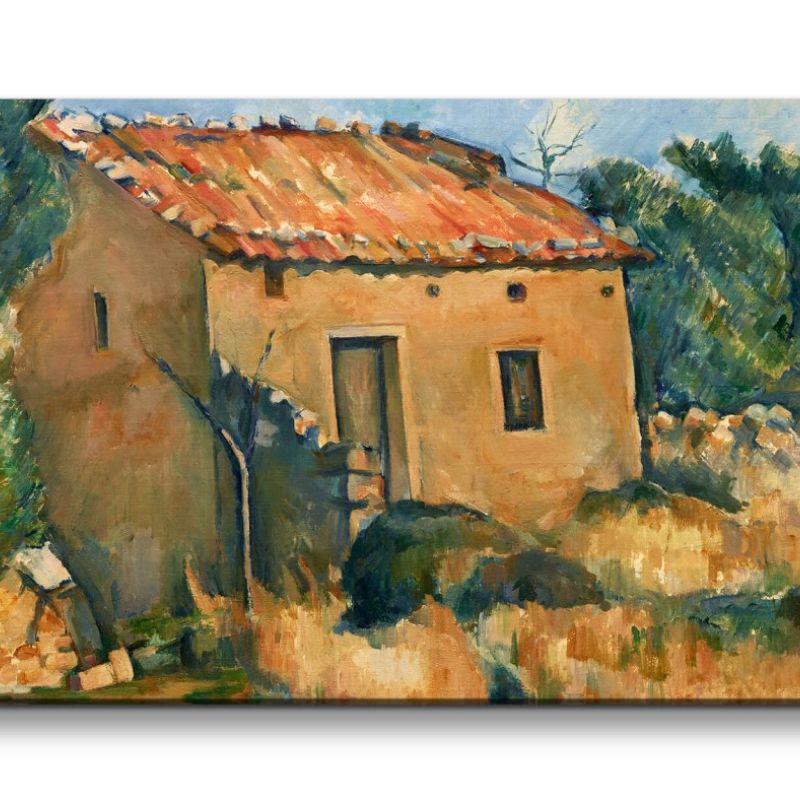 Remaster 120x60cm Paul Cézanne weltberühmtes Wandbild Abandoned House Dorfhaus