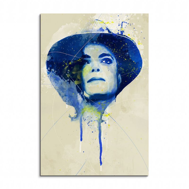 Michael Jackson IV Aqua 90x60cm Wandbild Aquarell Art